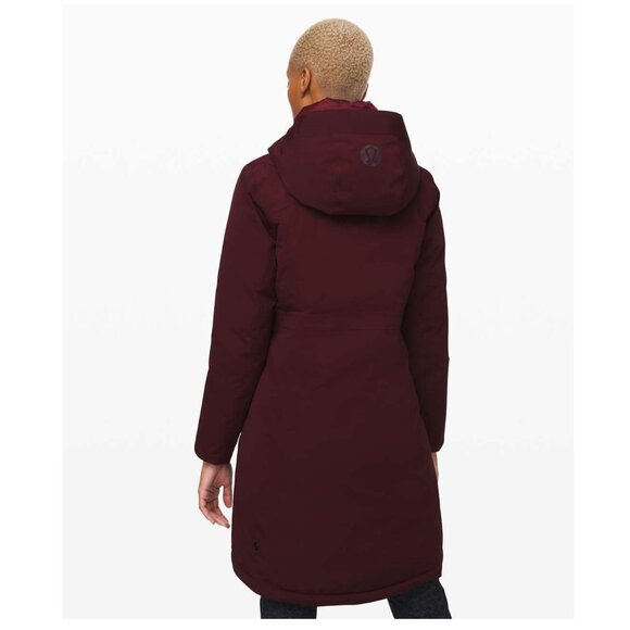 Lululemon Snow Warrior Parka / Size 4 / Garnet Down-Filled Goose Jacket Long - Picture 2 of 14